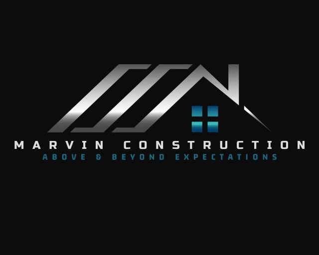 Marvin Construction logo: house and roof.